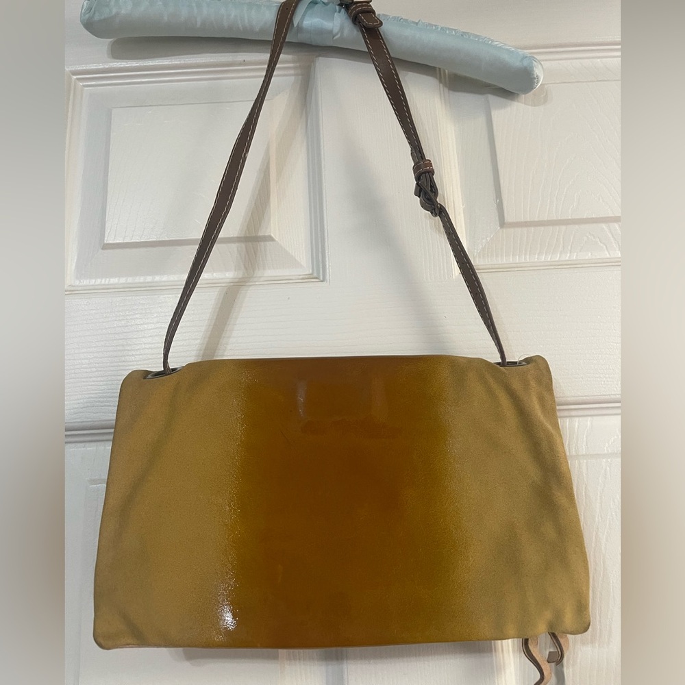 J. Crew Suede/Leather Brown and Tan Women's Bag